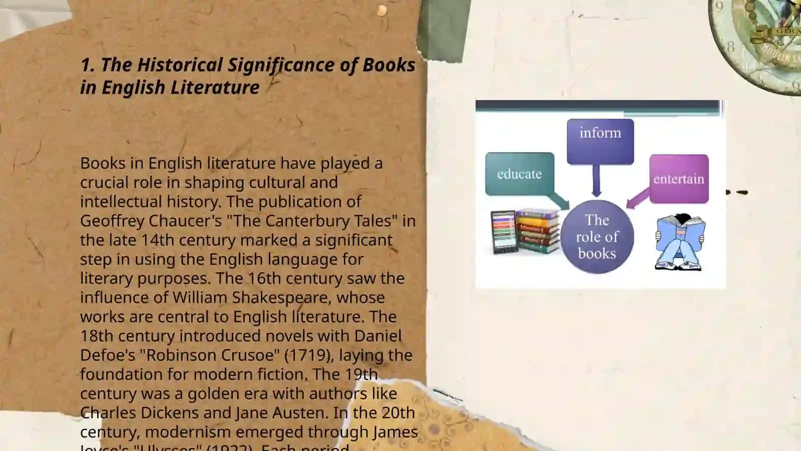 The role of books 3