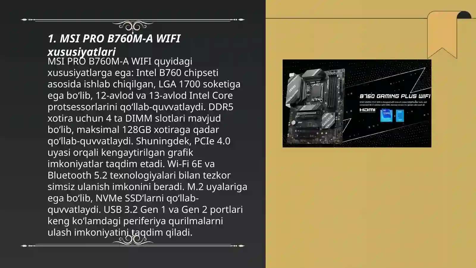 MSI PRO B760M-A WIFI DDR5 LGA1700 3