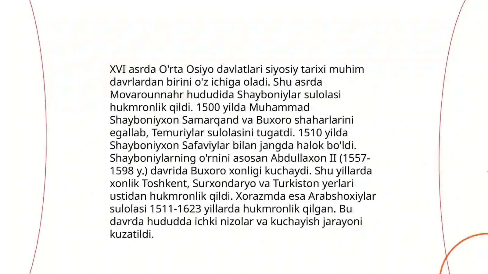 Shayboniylar davri siyosiy islohotlari 3