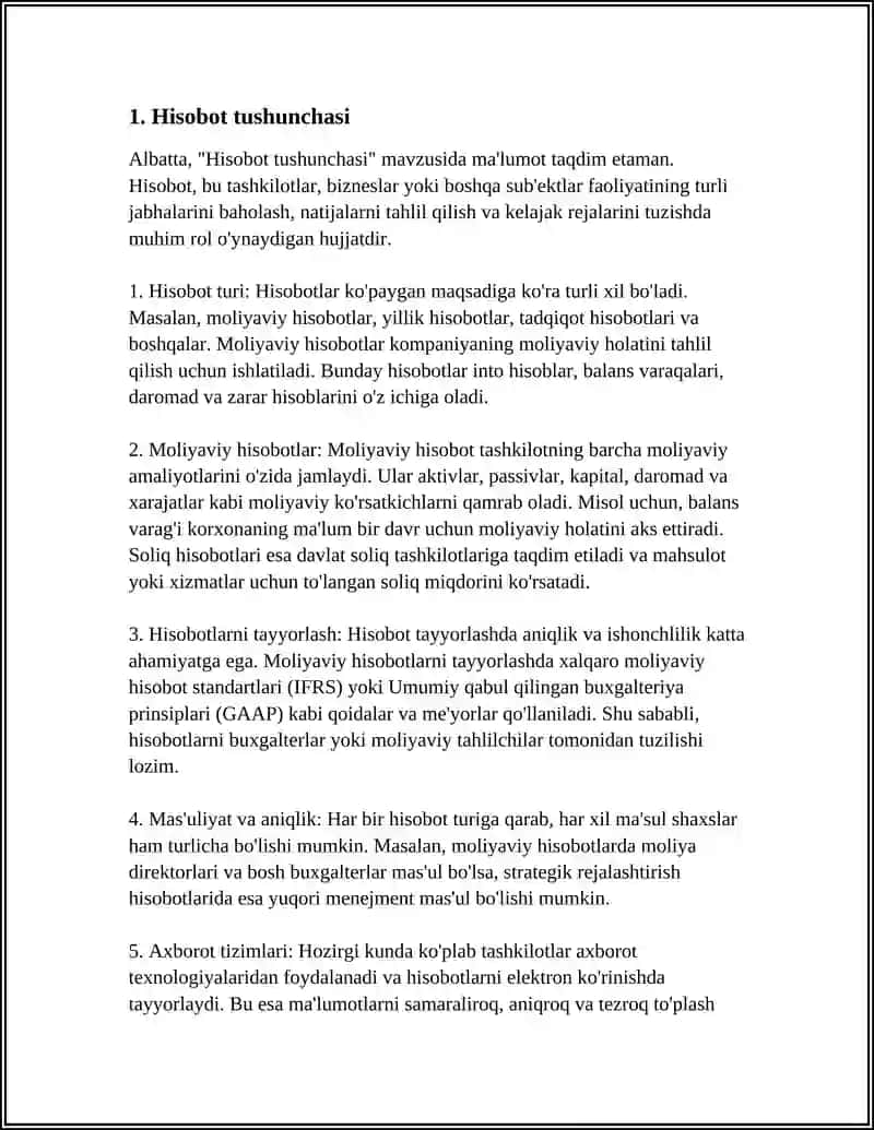 HISOBOT VA DALOLATNOMA 3