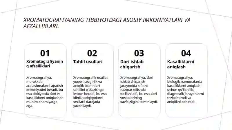 Xromatografiyaning tibbiy izlanishlardagi imkoniyatlari 3