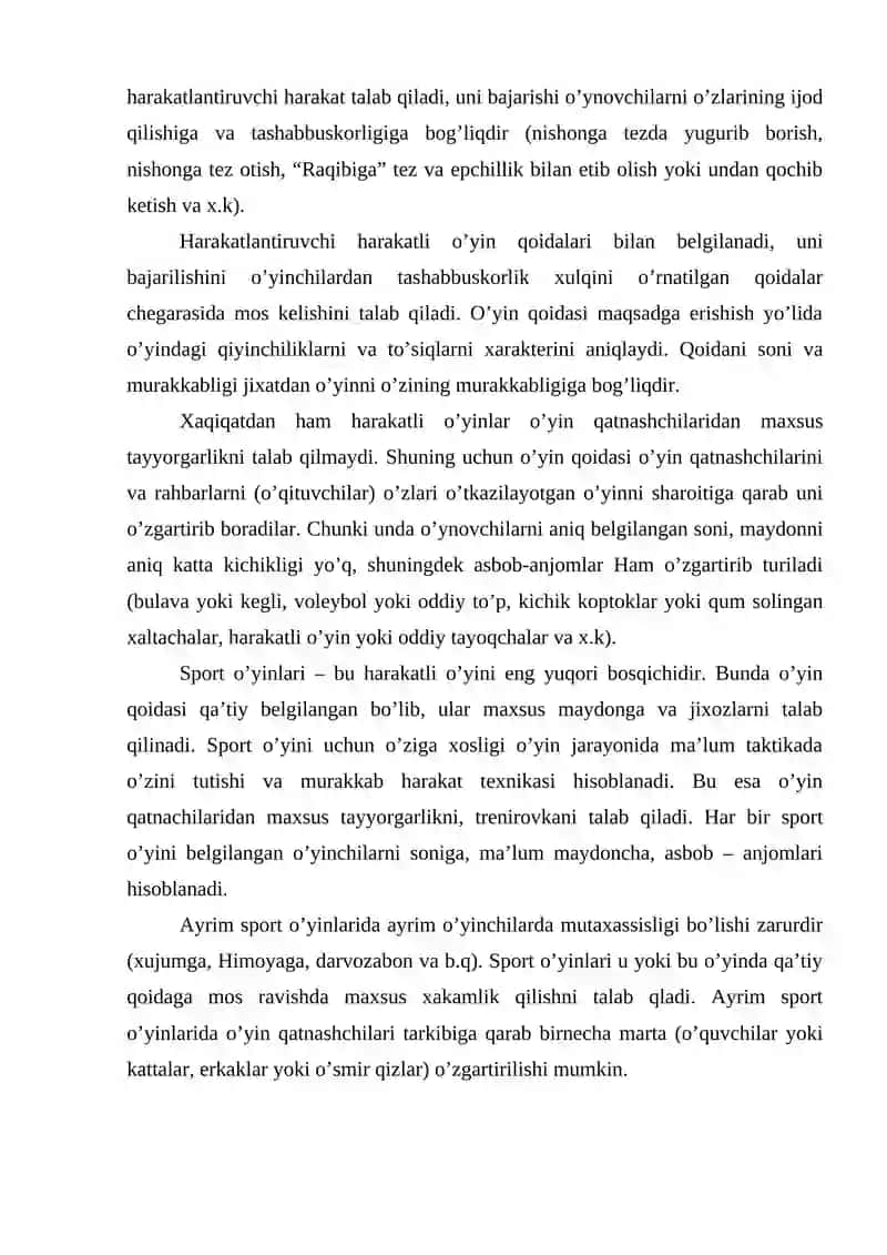 Harakatli O'yinlar va Pedagogik Ahamiyati 3