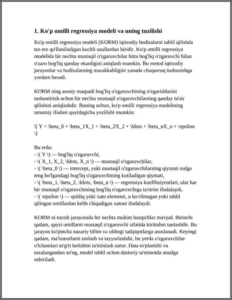 KO'P OMILLI EKONOMETRIK TAHLIL 3