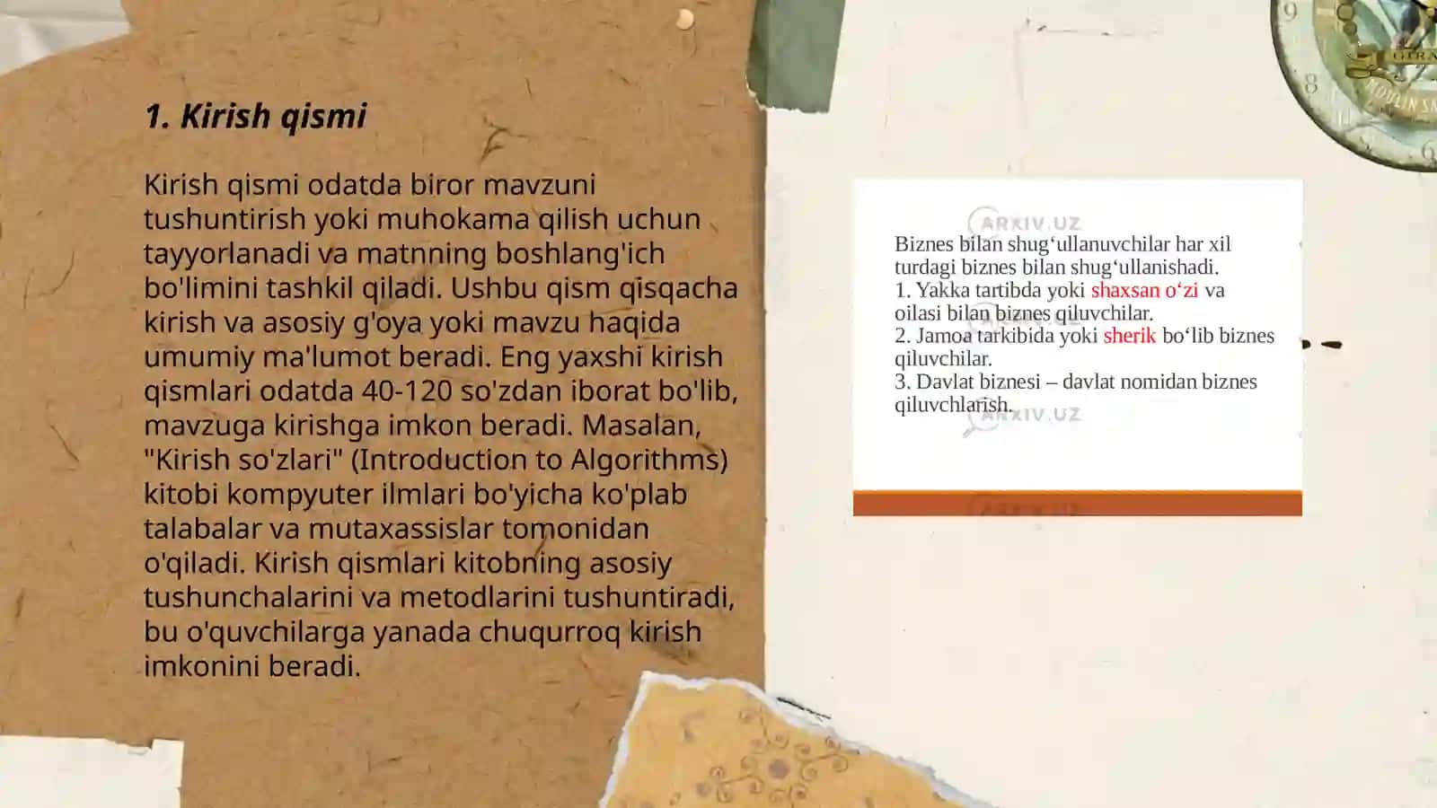 Biznes reja tuzish 3