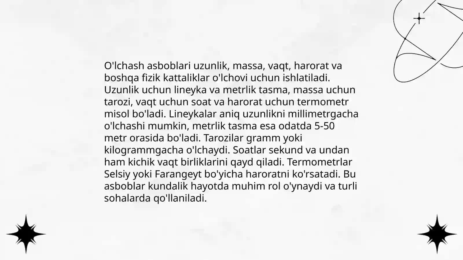 O’lchash turlari va usullari 3