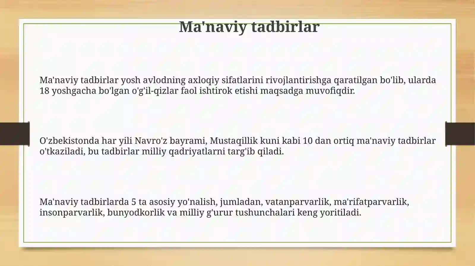 Ma’naviy-ma’rifiyvatarbiyaviytadbirlar 3