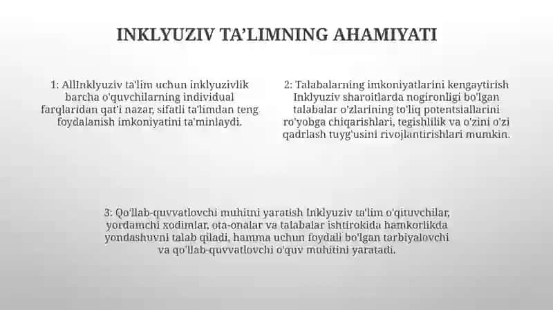Inklyuziv Ta'lim Konsepsiyasi 3