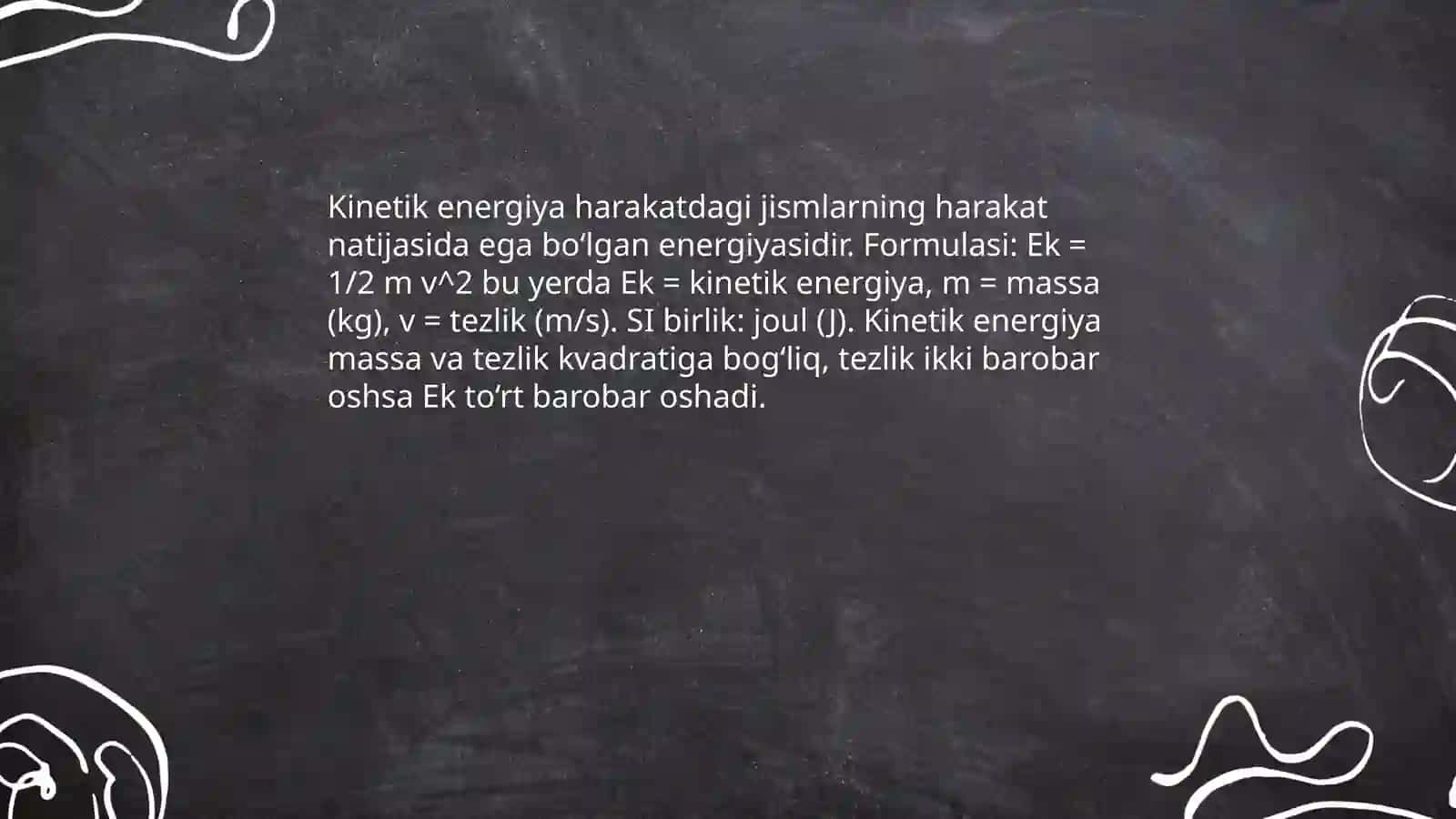 Kinetik va potensial energiyalar 3