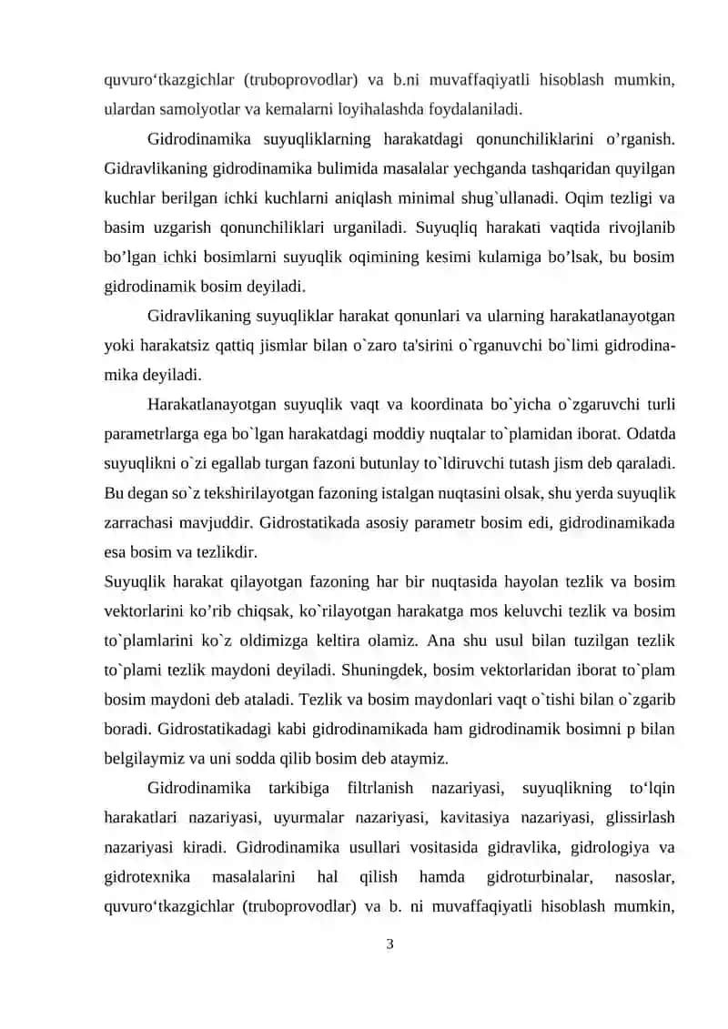 GIDRODINAMIKA HODISALARI 3