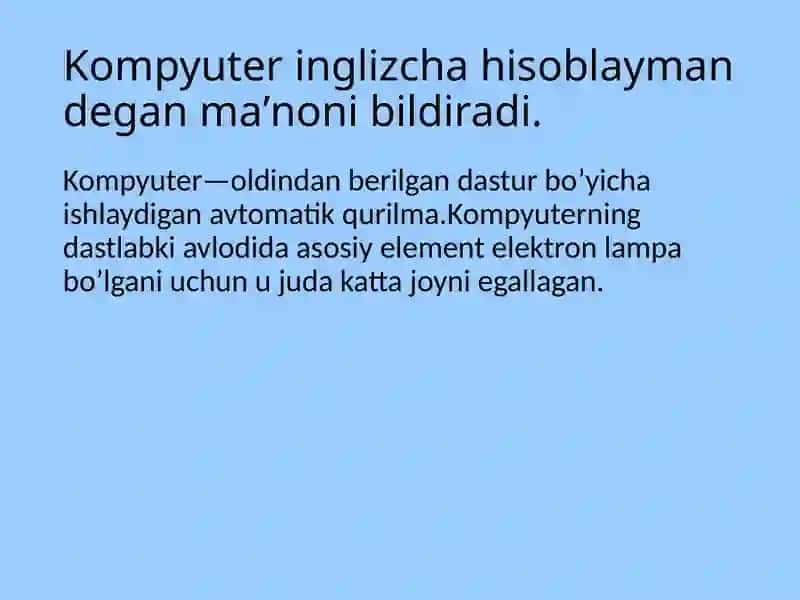Kompyuter haqida tushuncha 3