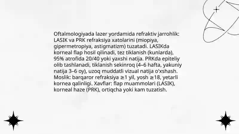 Lazerning tibbiyotda qo'llanilishi 3