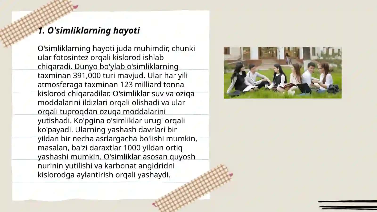 O'simliklarning hayoti 3