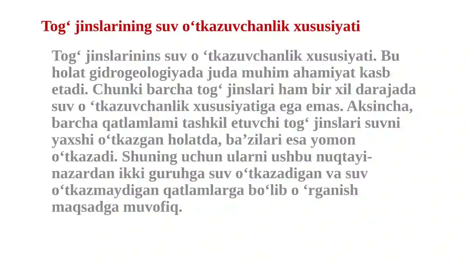 Yer osti suvlarining geologik faoliyati 3