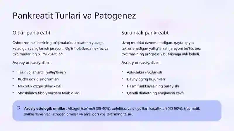 Pankreatit Propedevtikasi: Asosiy Ko'nikmalar va Zamonaviy Yondashuvlar 3