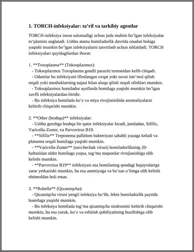 TORCH-INFEKSIYALAR, PATOGENEZI, DIAGNOSTIKASI 3