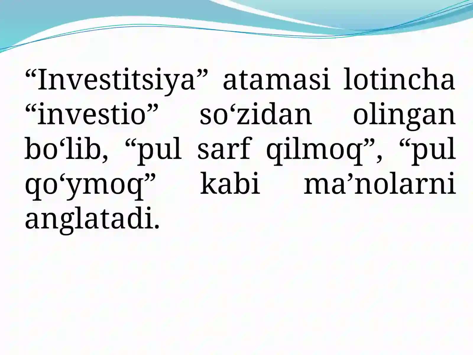 Investitsiyalarning Iqtisodiy Samaradorligi 3