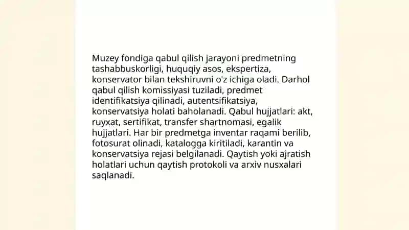 Muzey ashyolari hisobiga ol 3