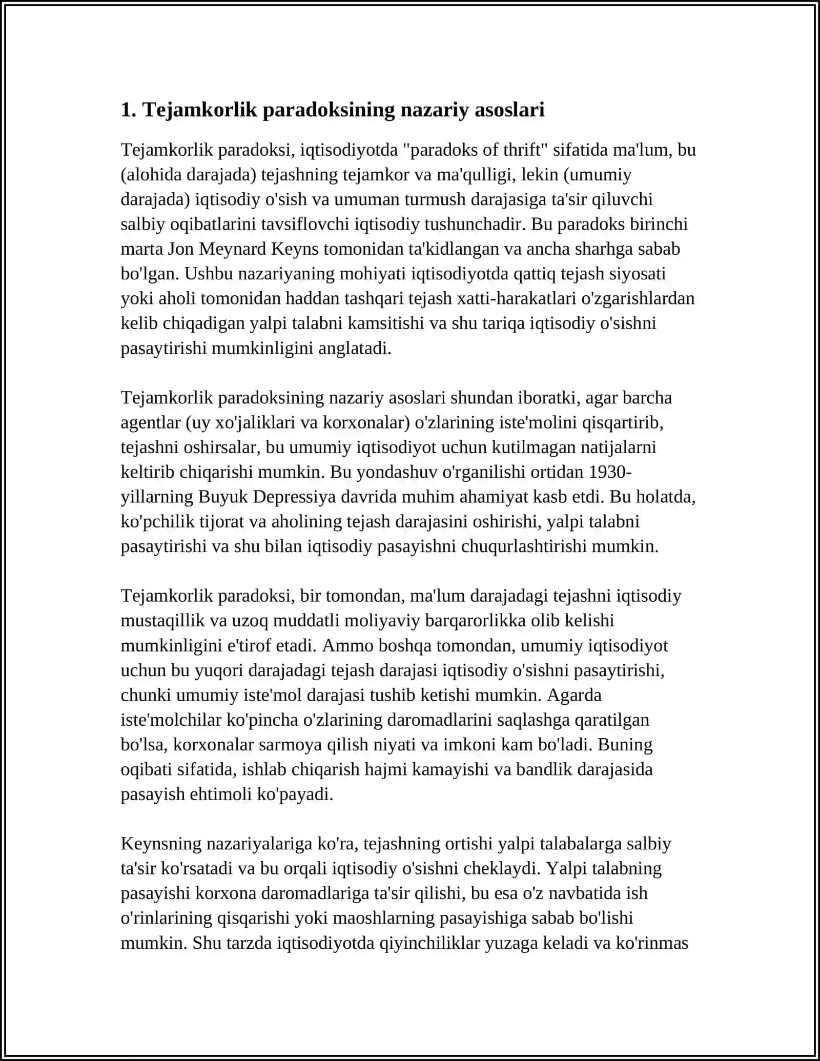 TEJAMKORLIK PARADOKSI 3