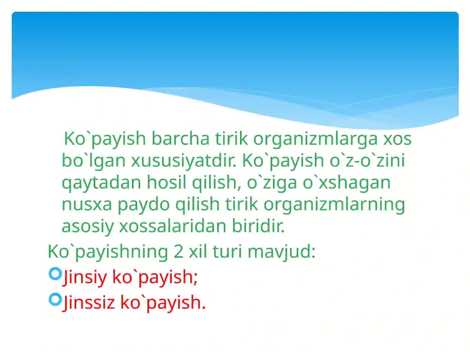 Organizmlarning jinssiz ko`payishi 3