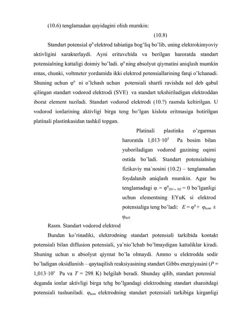 Elektrokimyoviy jarayonlar kinetikasi referat 3