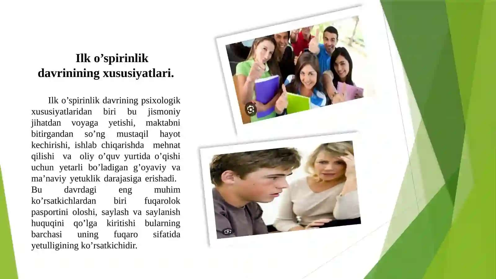O’spirinlik davrida kasb tanlashga doir muammolar. 3