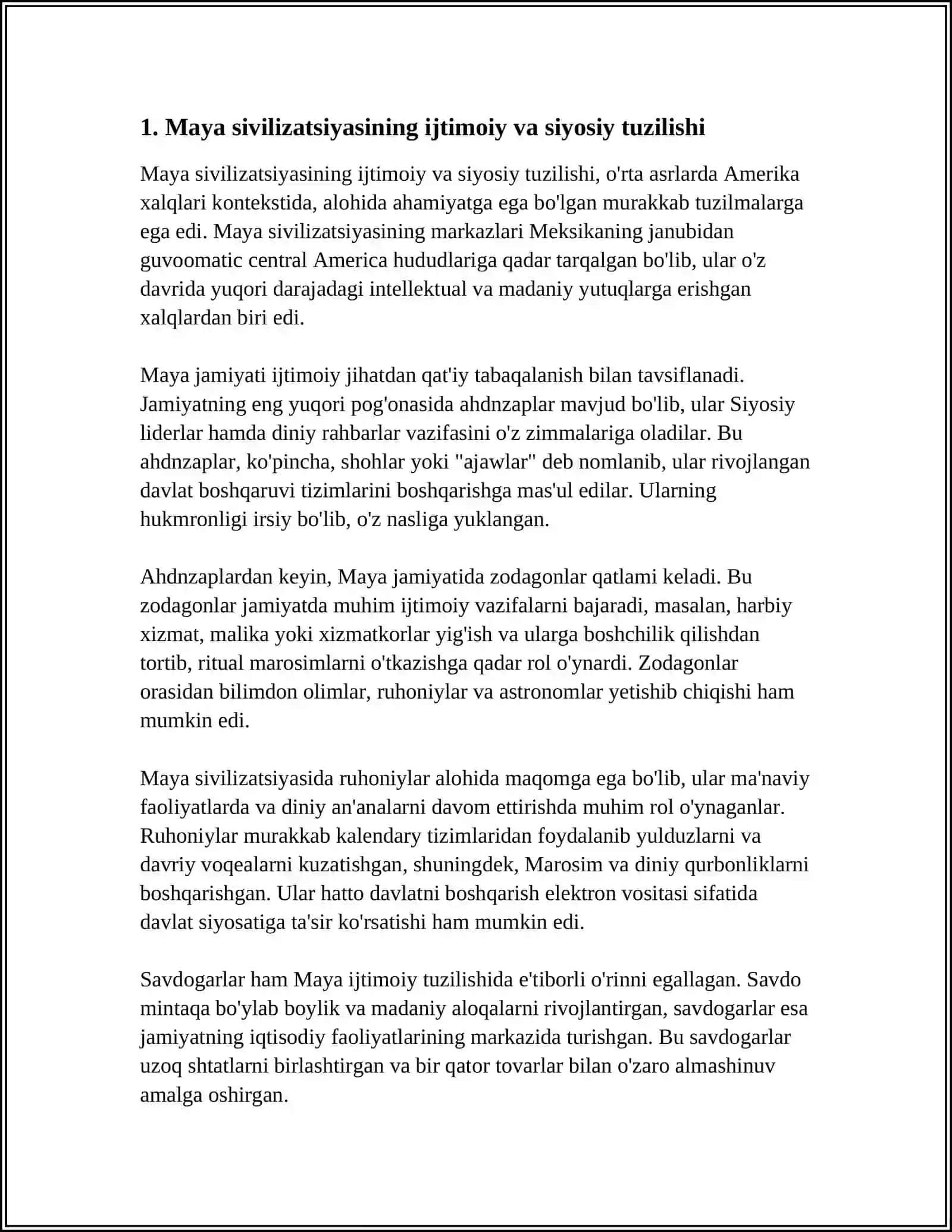 O'RTA ASRLARDA AMERIKA XALQLARI 3