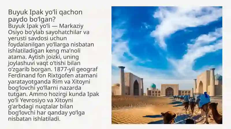 Buyuk Ipak yo‘lini shakllanishi tarixi 3