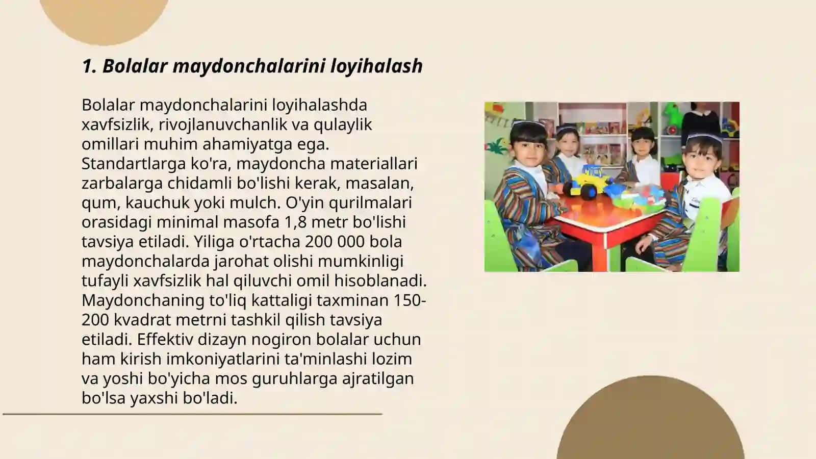 Bolalar maydonchalarini loyihalash 3