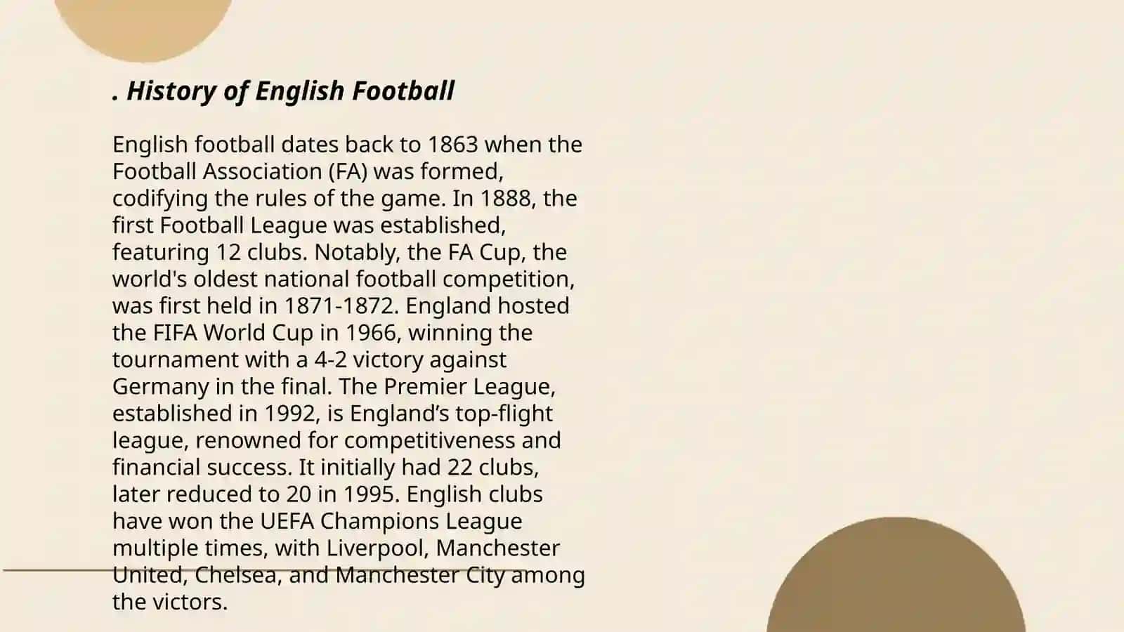 The History of English Football 3