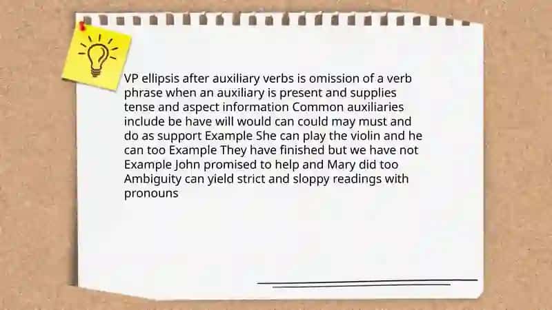 Leaving out words after auxilary verbs 3