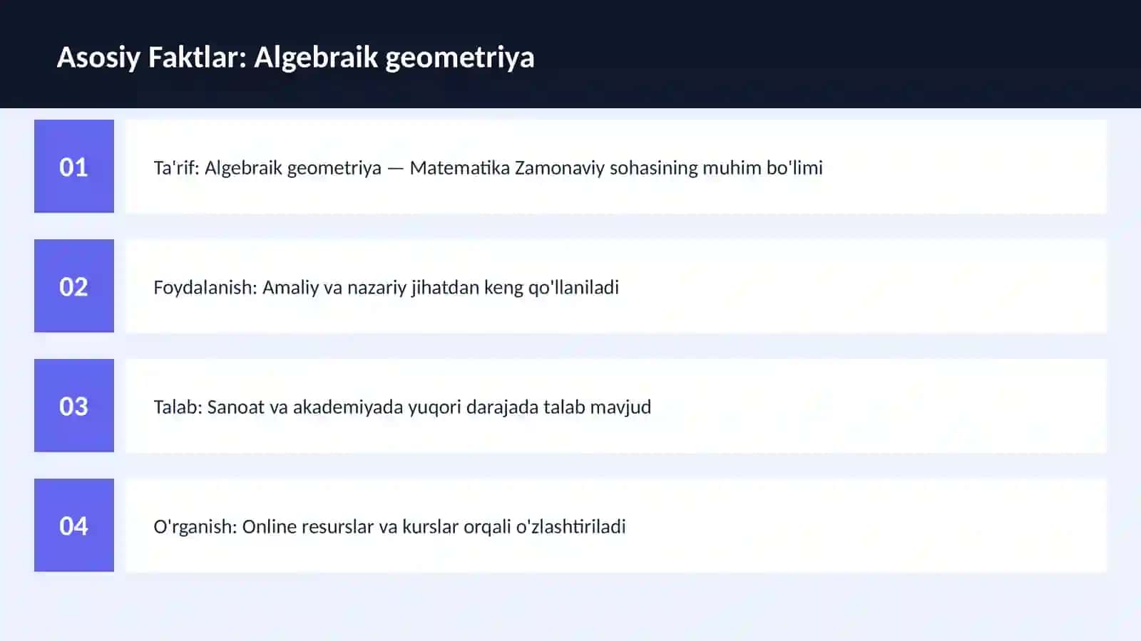 Algebraik geometriya 3