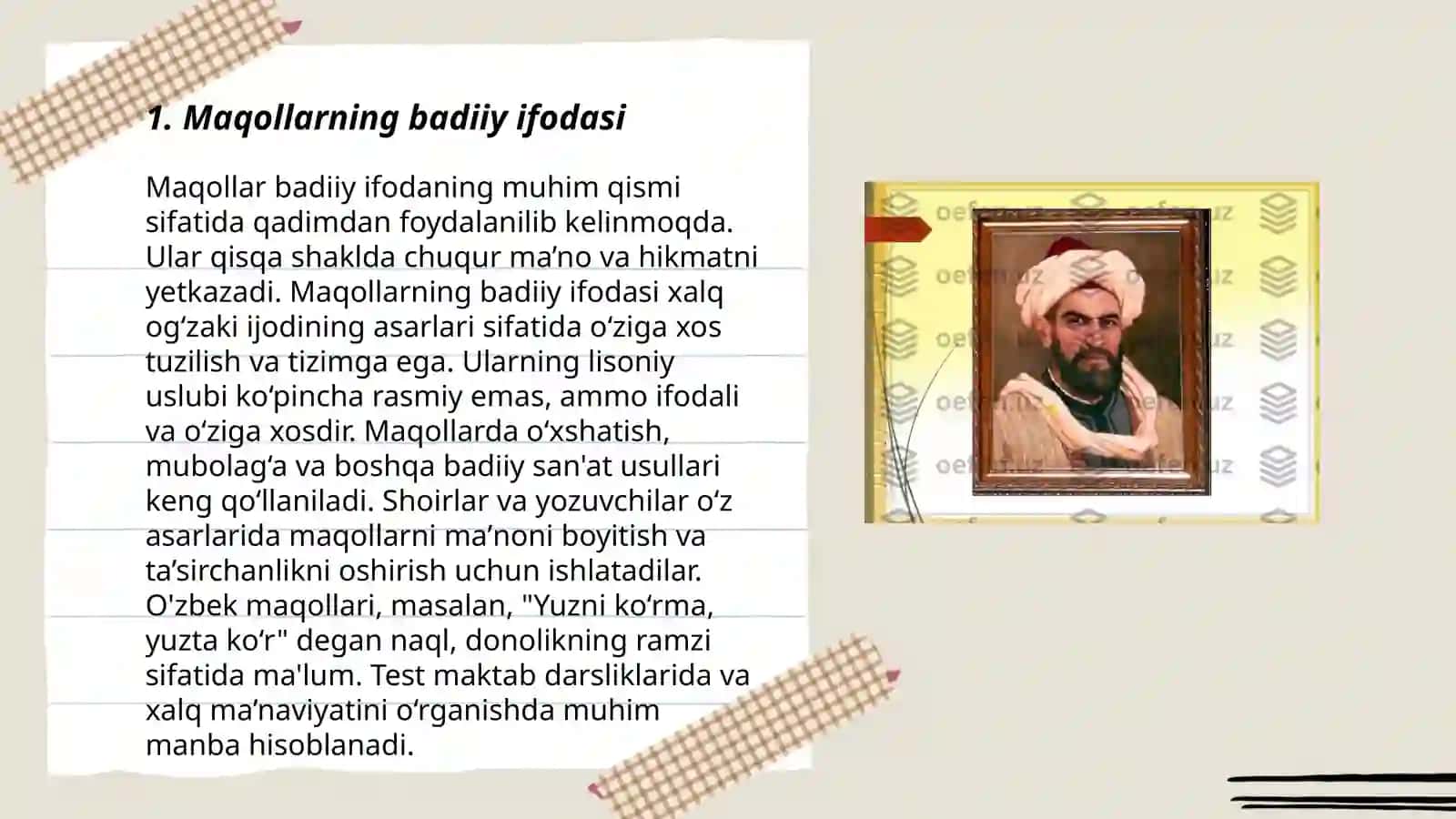 "Devonu luğot it-turk "asaridagi maqollarning badiiyati 3