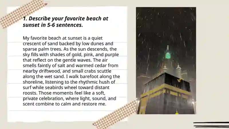 Describe your favorite place 3