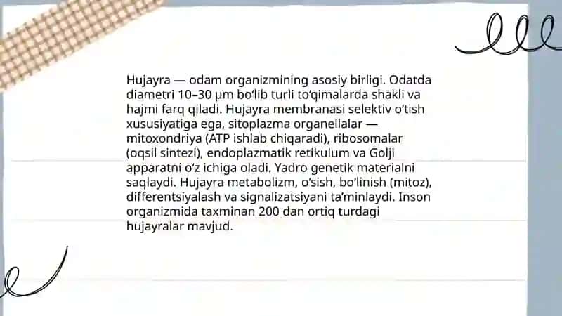 Odam organizmining tuzilishi 3