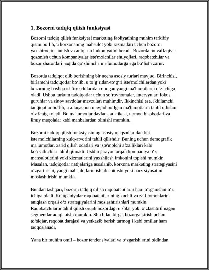 MARKETINGNING FUNKSIYALARI VA TURLARI 3