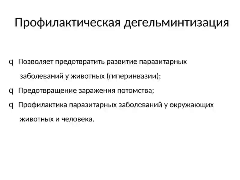 Профилактическаядегельминтизация 3