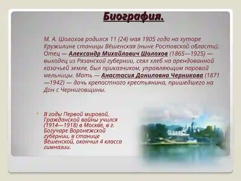 Михаил Шолохов. Жизнь и творчество 3