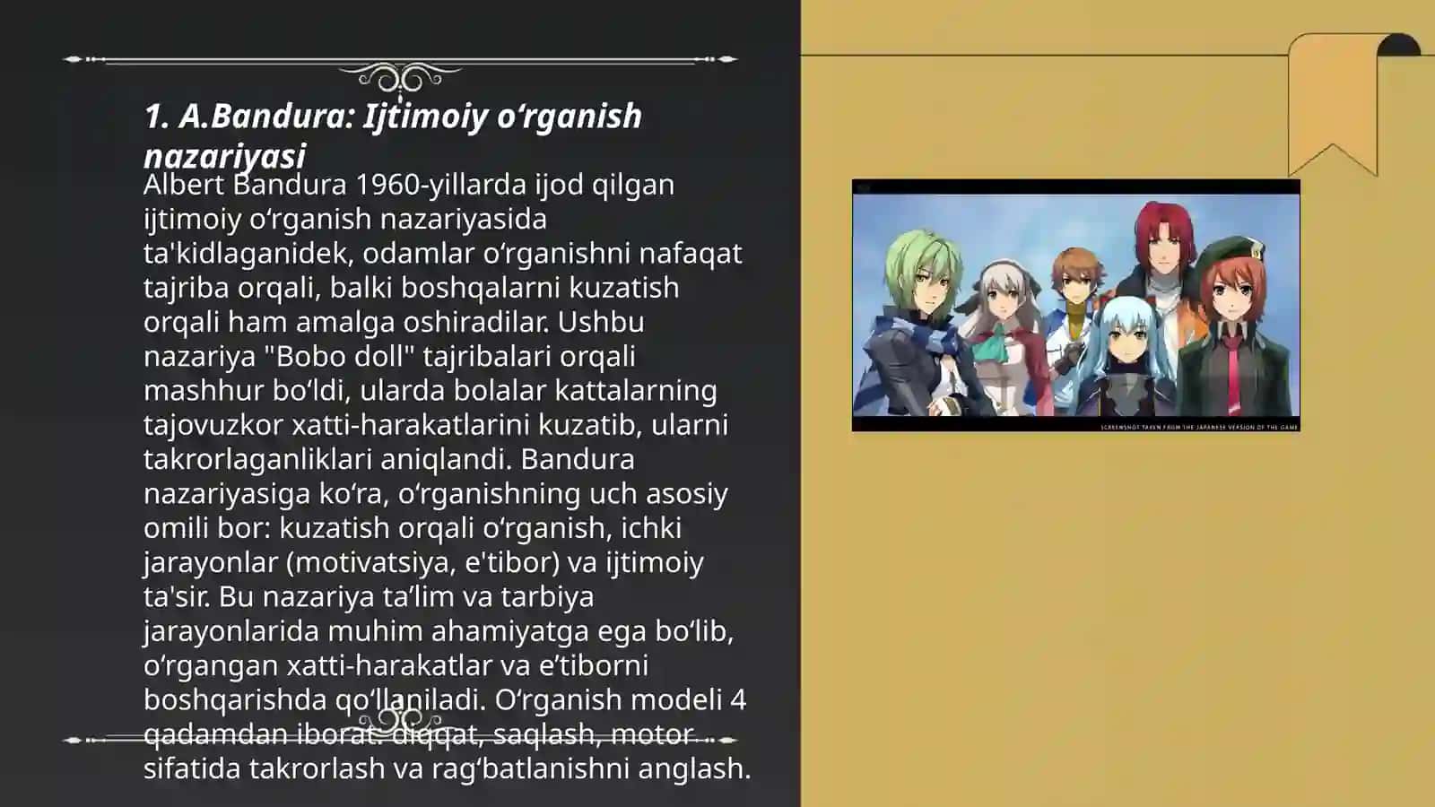 Ijtimoiy o‘rganish nazariyasi 3