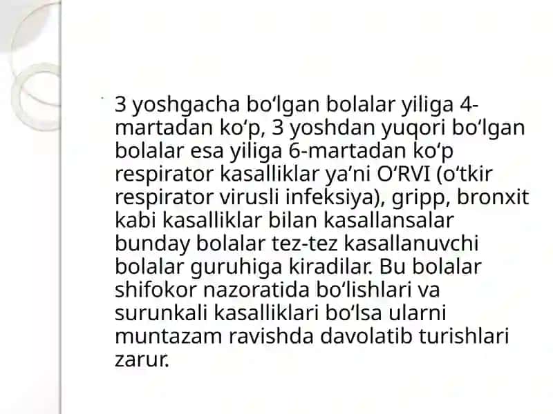 Tez-tez kasallanuvchi bolalar 3