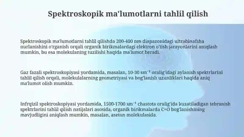 Molekulalarning aylanma tebranma va elektron spektrlari 3
