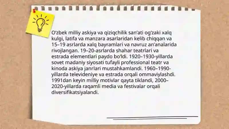 Oʻzbek milliy askiya va qiziqchilik sanati 3