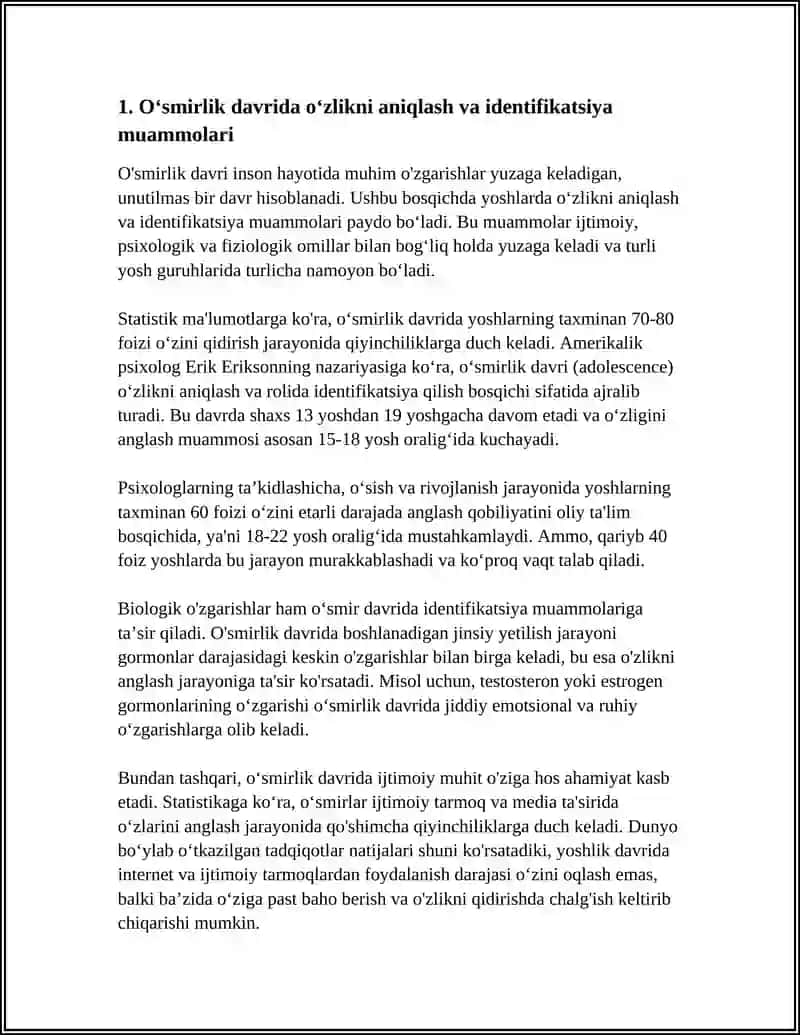 O‘SMIRLIK DAVRINING PSIXOLOGIK MUAMMOLARI 3