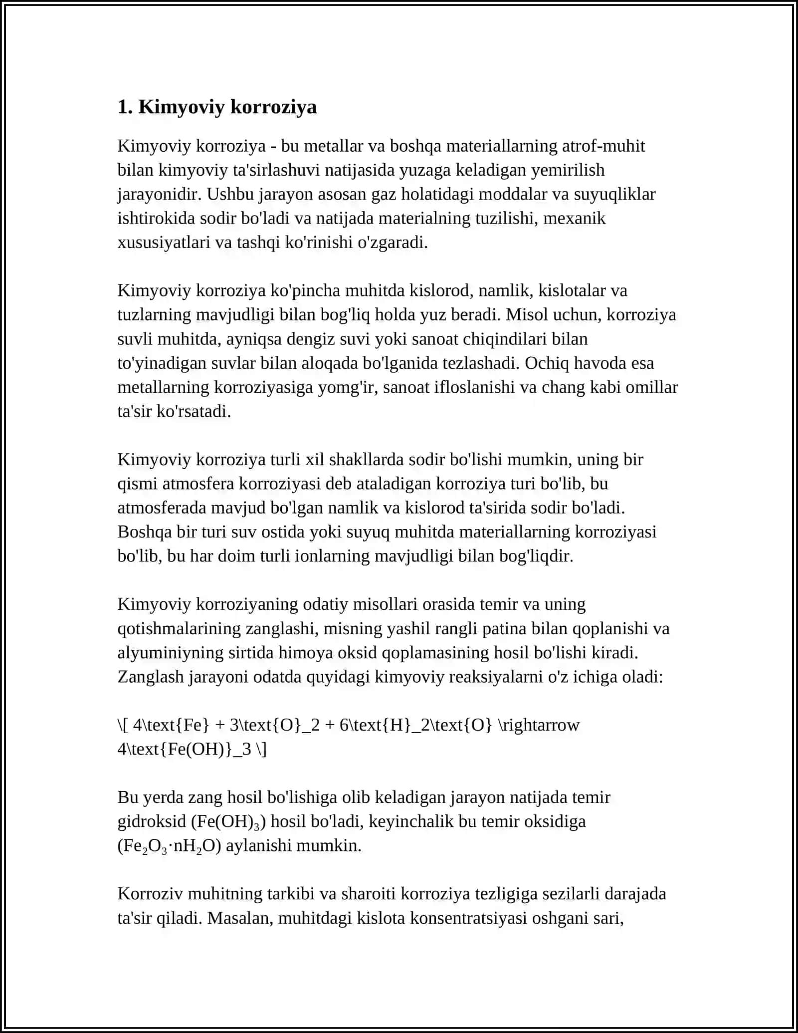 KIMYOVİY KORROZIYA HAQIDA 3