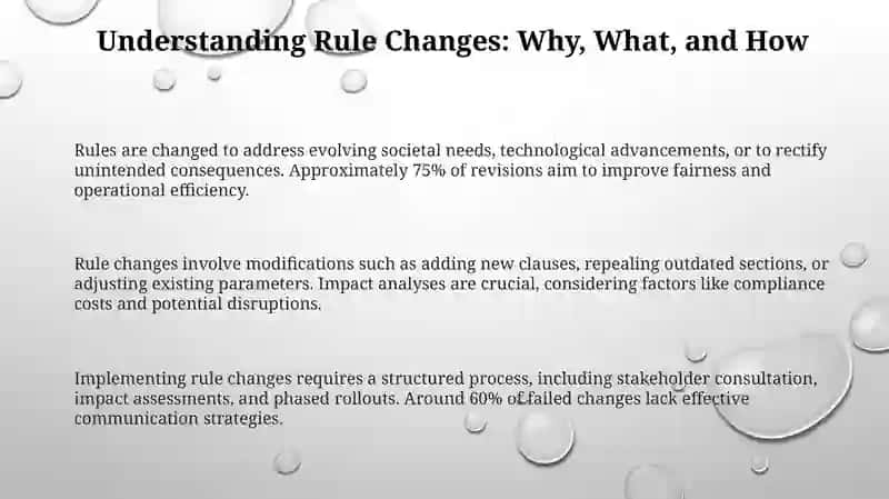 Changing rules 3