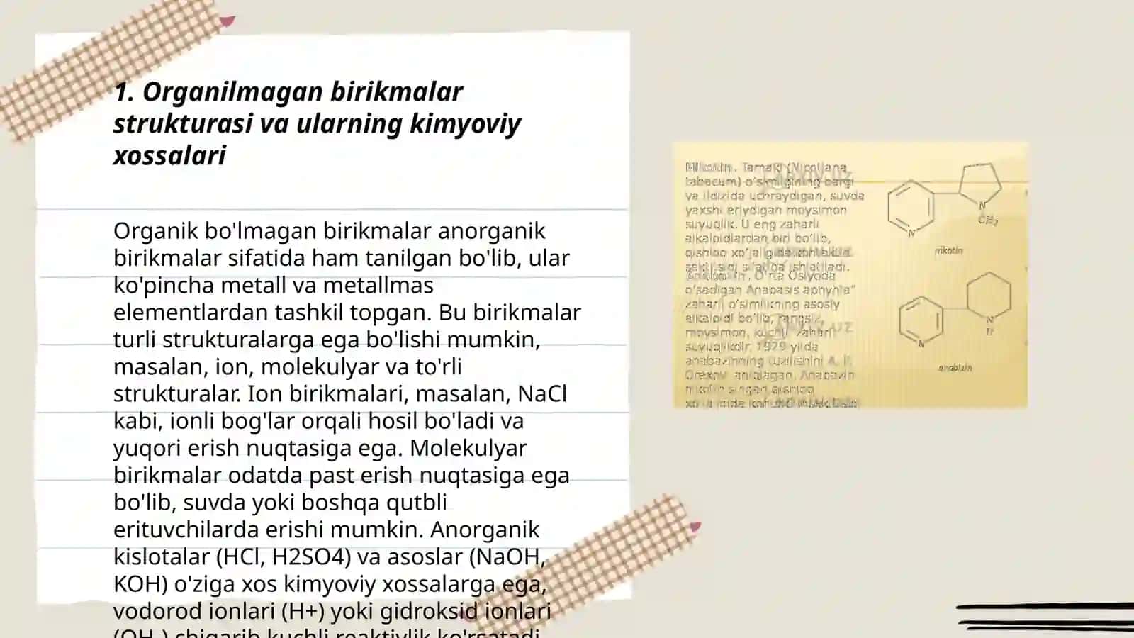 Organilmagan birikmalarning fizik kimyoviy parametrlarini bashorat qilish 3