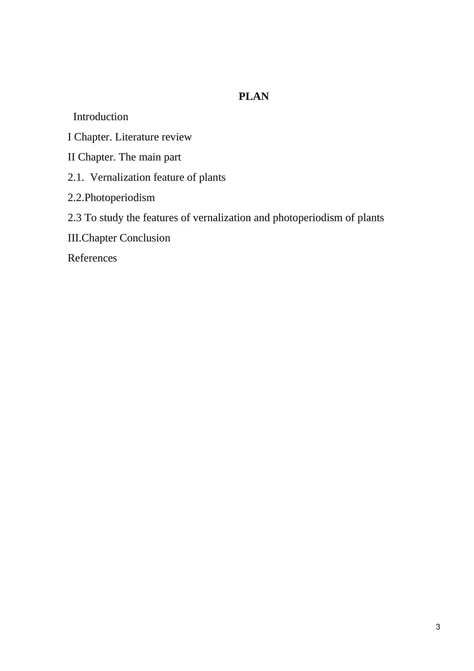 Course Work: Vernalization and Photoperiodism 3