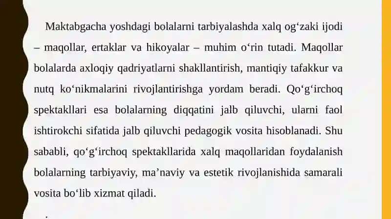 Qoʻgʻirchoq spektallarida xalq maqollaridan foydalanish 3
