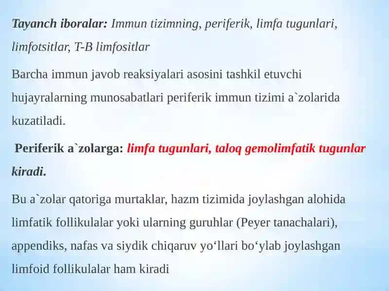 Immuntizimning periferika`zolari 3