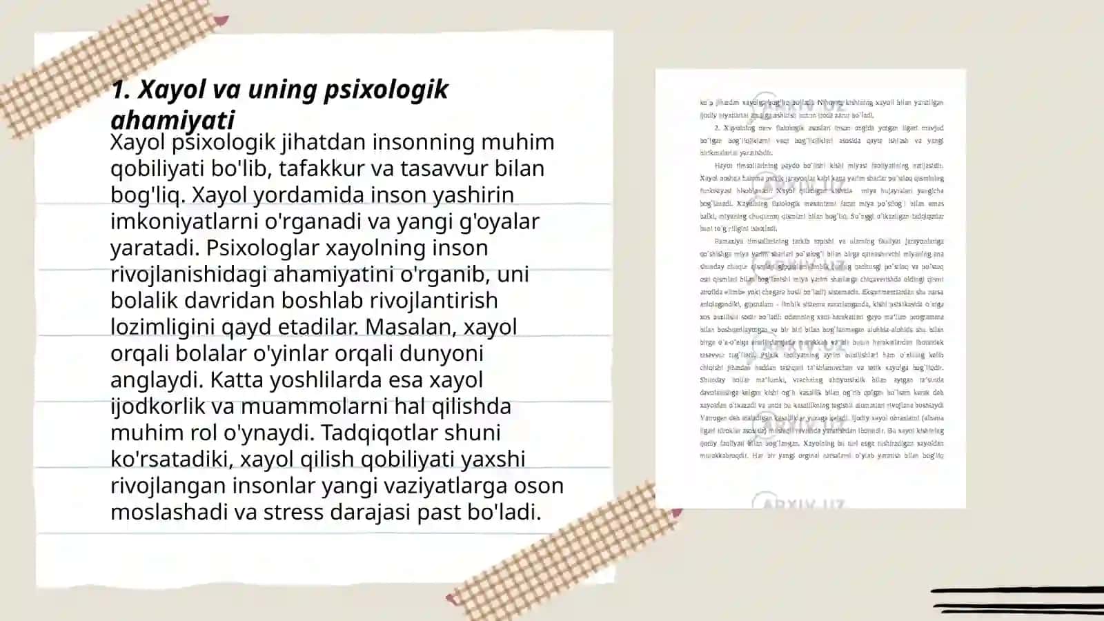 Xayol haqida tushuncha 3