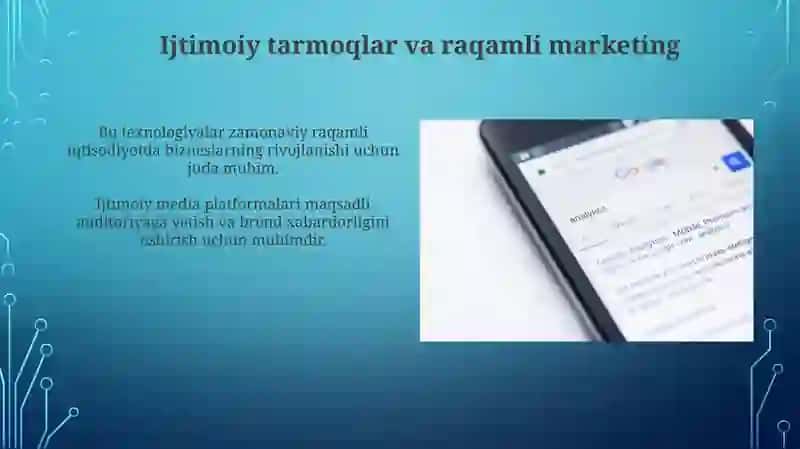 Raqamli iqtisodiyotning asosiy texnologiyalari 3